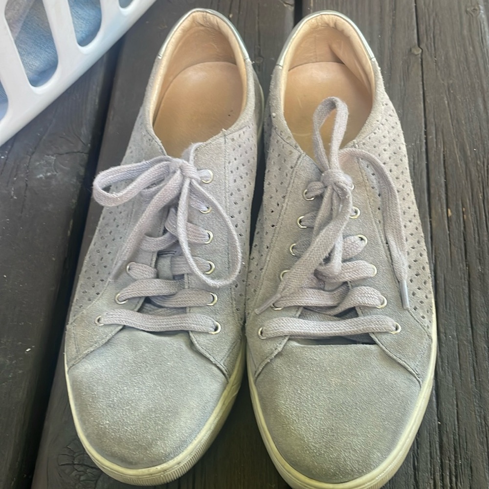 Johnston & Murphy Denim Blue Suede Lace Up Sneakers